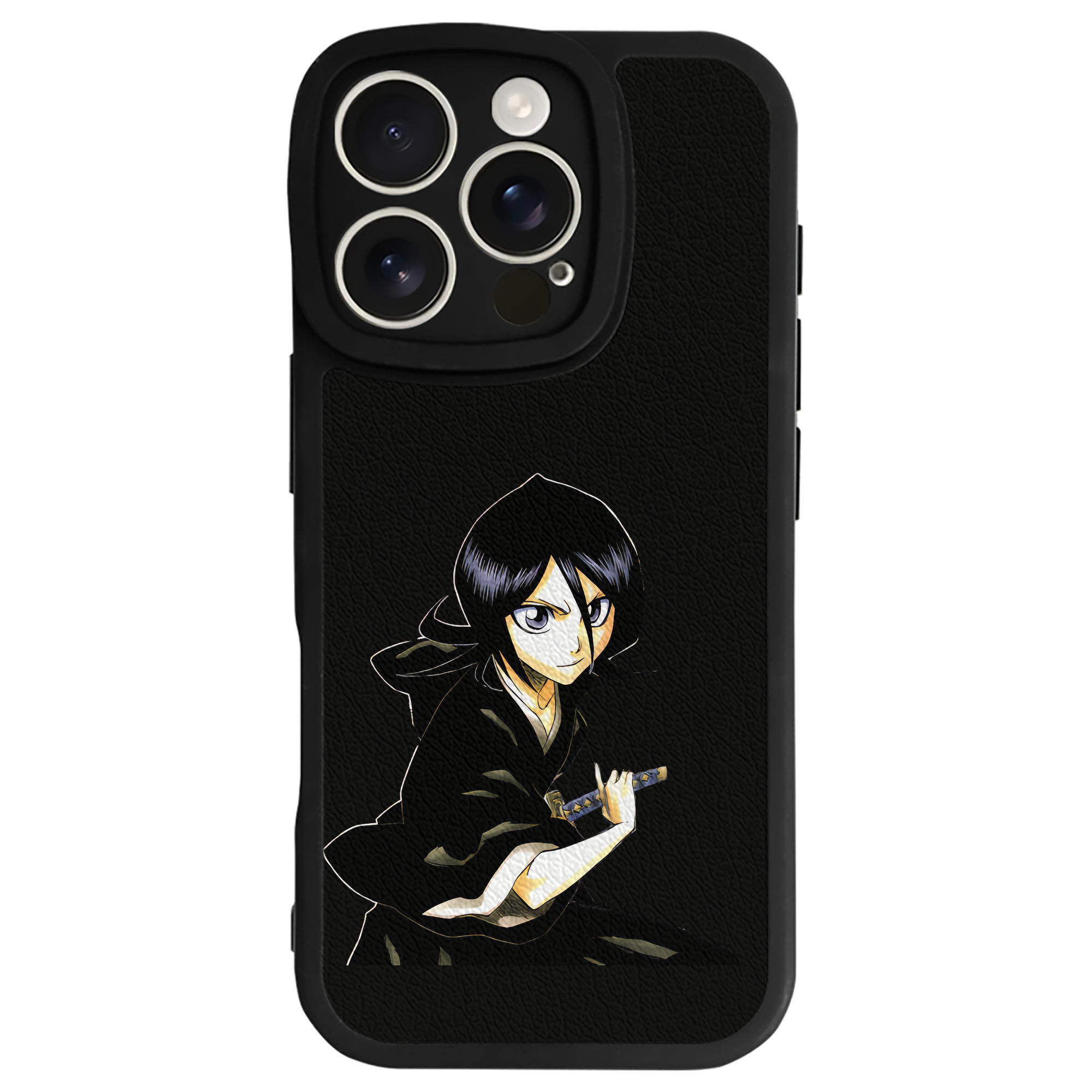 （画像用） ブリーチ 朽木ルキア BLEACH Kuchiki Rukia 【iPhone 16シリーズ対応】シリコンスマホケース（レザー調） 材質：シリコン